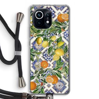 Blaue Fliesen, Zitronen und Orangen