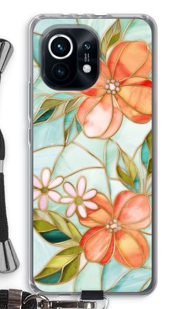 Orange stained glass flower