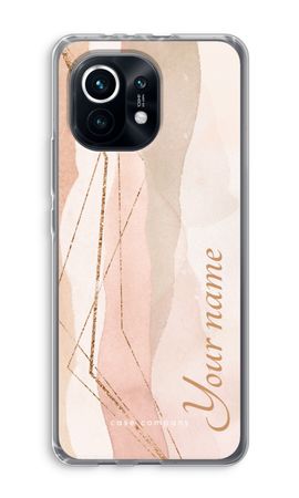 Gold Lines Namecase - Blush