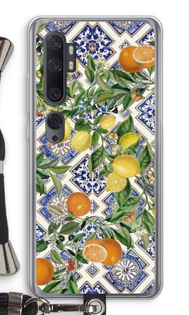 Blue tiles, lemons and oranges