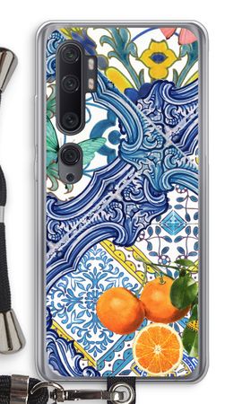 Blue tiles and oranges