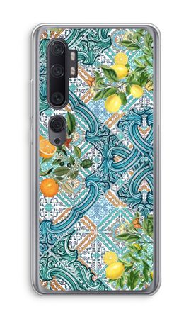 Blue tiles, lemons and oranges