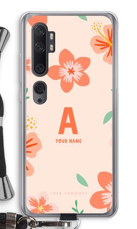 Tropical Pink Flowers Monogram