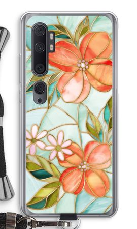 Orange stained glass flower