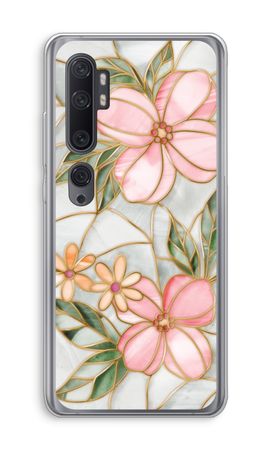 Orange stained glass flower