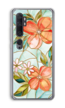 Orange stained glass flower