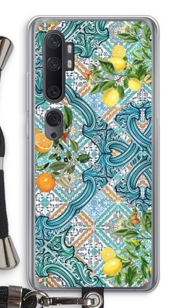 Blue tiles, lemons and oranges