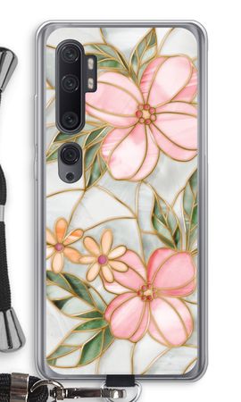 Orange stained glass flower