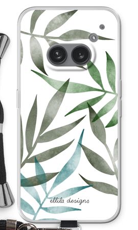 Tropical watercolor leaves