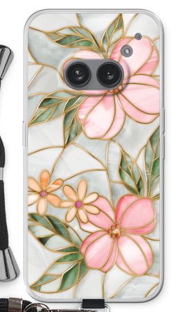 Orange stained glass flower