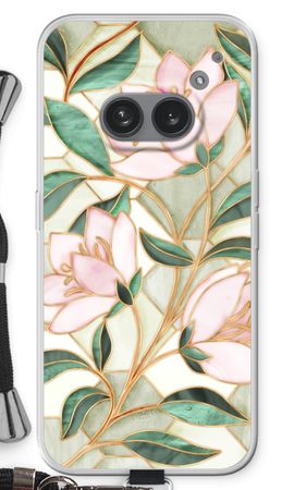 Orange stained glass flower