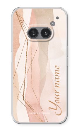 Gold Lines Namecase - Blush