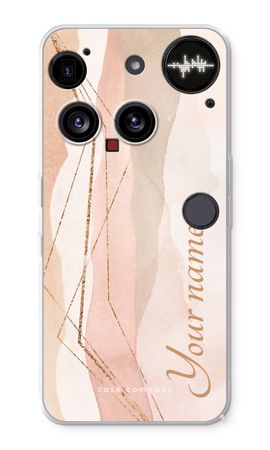 Gold Lines Namecase - Blush