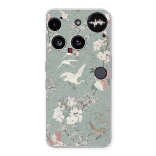 Japanese crane birds blossom