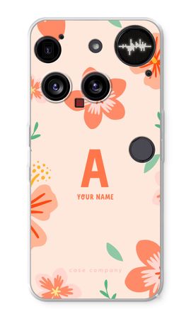 Tropical Pink Flowers Monogram