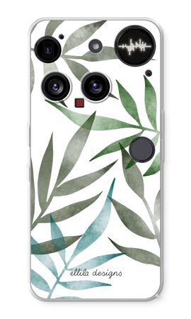 Tropical watercolor leaves