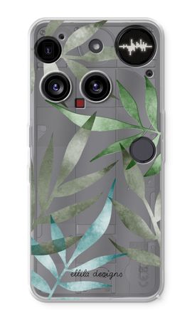 Tropical watercolor leaves