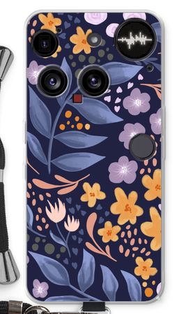 Flowers with blue leaves