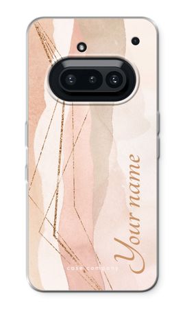 Gold Lines Namecase - Blush