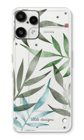 Tropical watercolor leaves
