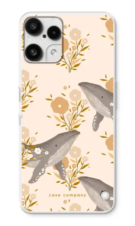 Floral Whales, Miękkie etui Nothing Phone (3a) Lite