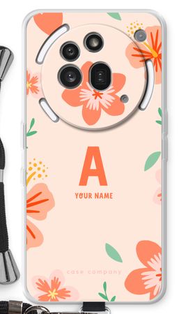 Tropical Pink Flowers Monogram