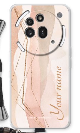 Gold Lines Namecase - Blush