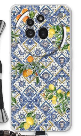 Piastrelle blu, limoni e arance - piccole