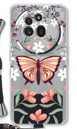Schmetterling in einer blumigen Welt
