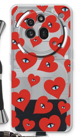 Red heart eyes