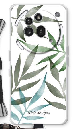 Tropical watercolor leaves