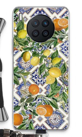 Carreaux bleus, citrons et oranges