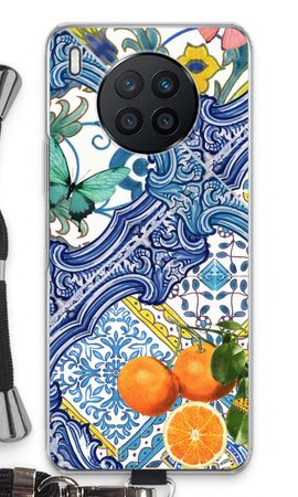 Carreaux bleus et oranges