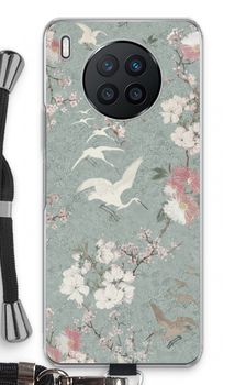 Japanese crane birds blossom