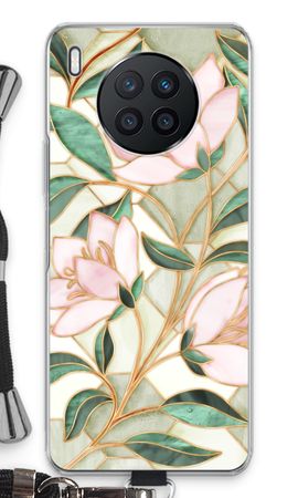 Orange stained glass flower