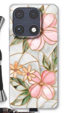 Fleur en vitrail orange