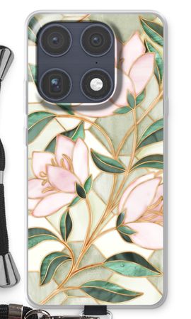Fleur en vitrail orange