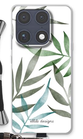 Tropical watercolor leaves
