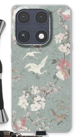 Japanese crane birds blossom