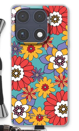 Retro Blumen - Blau
