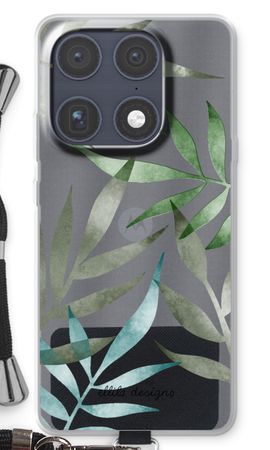 Tropical watercolor leaves