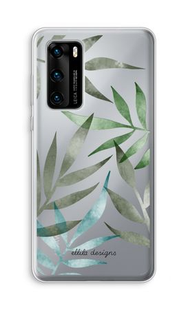 Tropical watercolor leaves