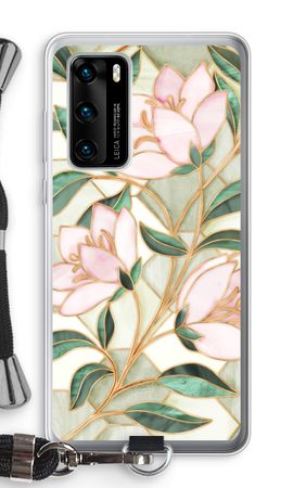 Orange stained glass flower