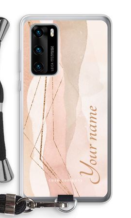 Gold Lines Namecase - Blush