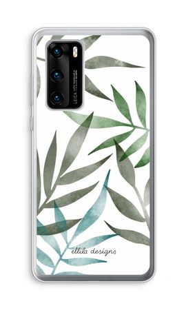 Tropical watercolor leaves