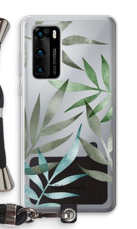 Tropical watercolor leaves