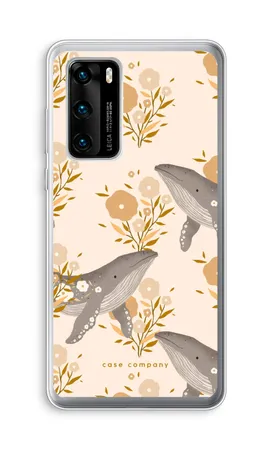 Floral Whales, Miękkie etui Huawei P40