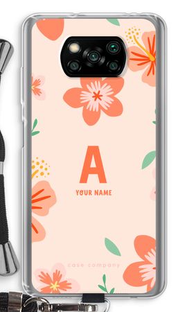 Tropical Pink Flowers Monogram