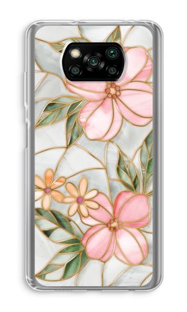 Orange stained glass flower