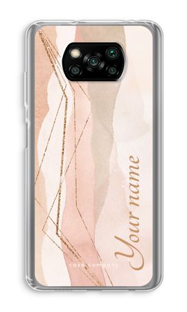 Gold Lines Namecase - Blush